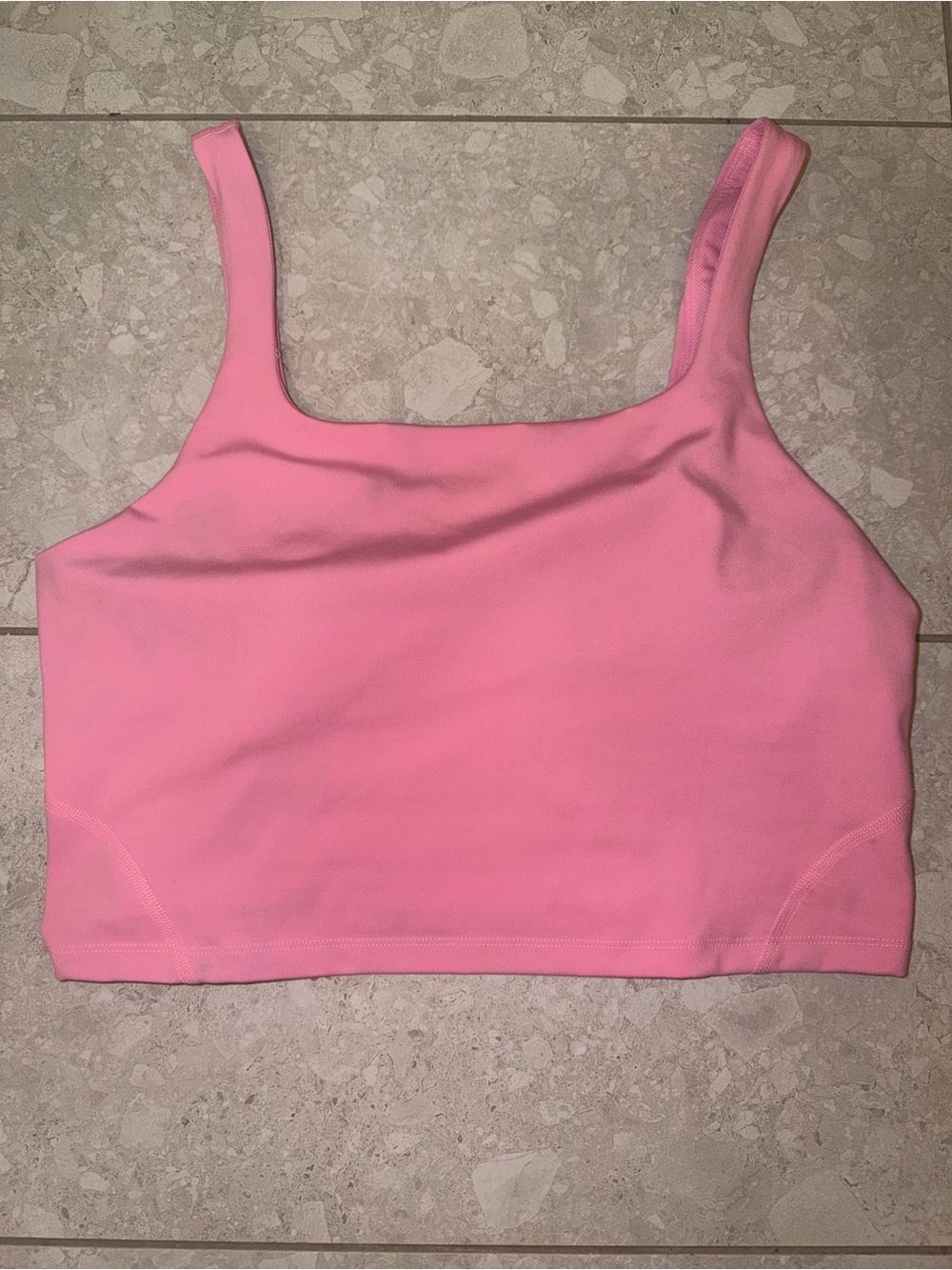 All in motion Pink Square Neck Crop work outTank